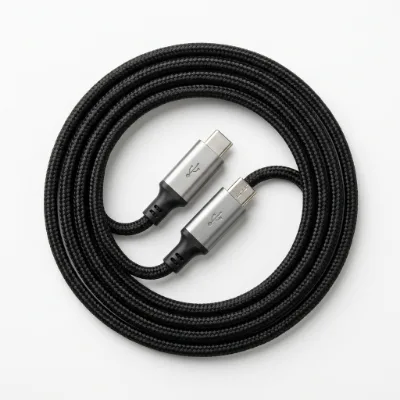 Black braided USB‑C cable