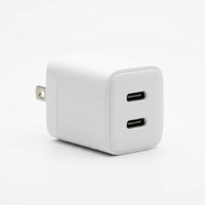 Compact white USB‑C wall charger